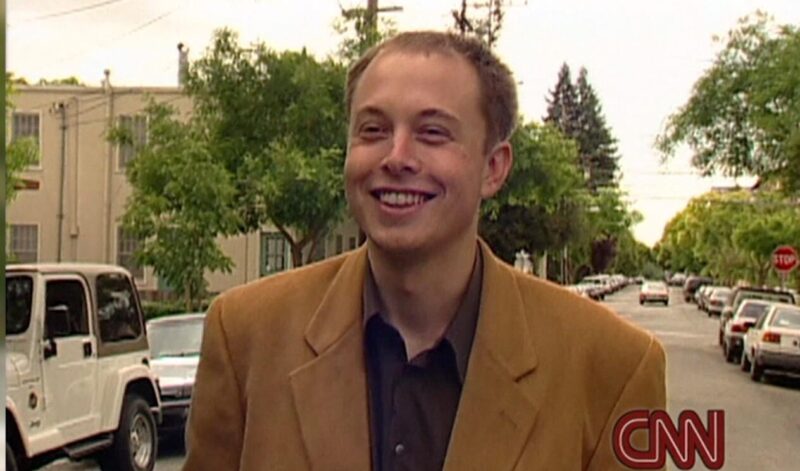 Elon Musk before hair transplant in CNN interview b