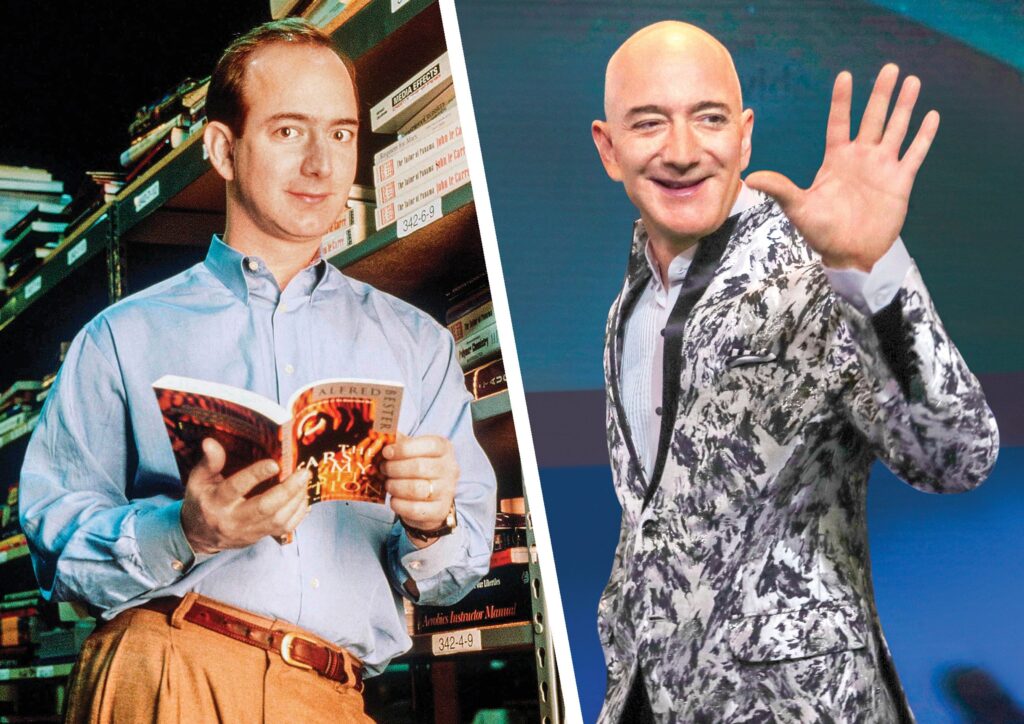 Jeff Bezos with Hair, Photos, Rummers and Stories